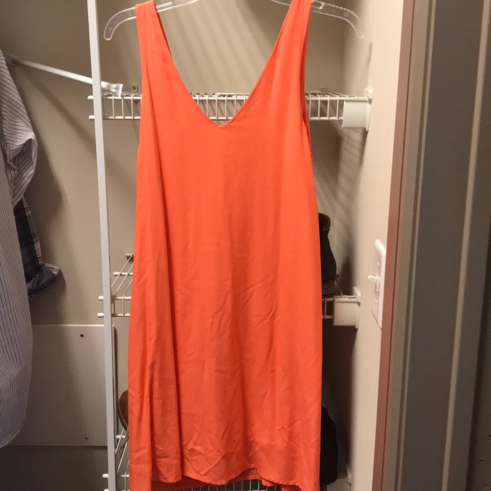 Coral shift dress